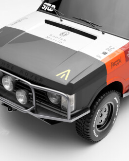 A photograph of a Range Rover Land Rover with a custom livery depicting all of ABBR's clients in the year 2024. 