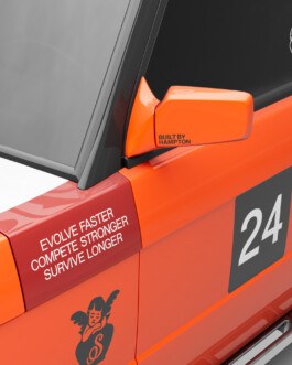 A photograph of a Range Rover Land Rover with a custom livery depicting all of ABBR's clients in the year 2024. 